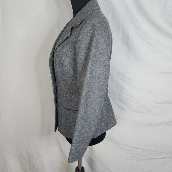 West Germany Vintage HERBERT MEYER Size Small Gray Felted Wool Blend Short‎ Coat
